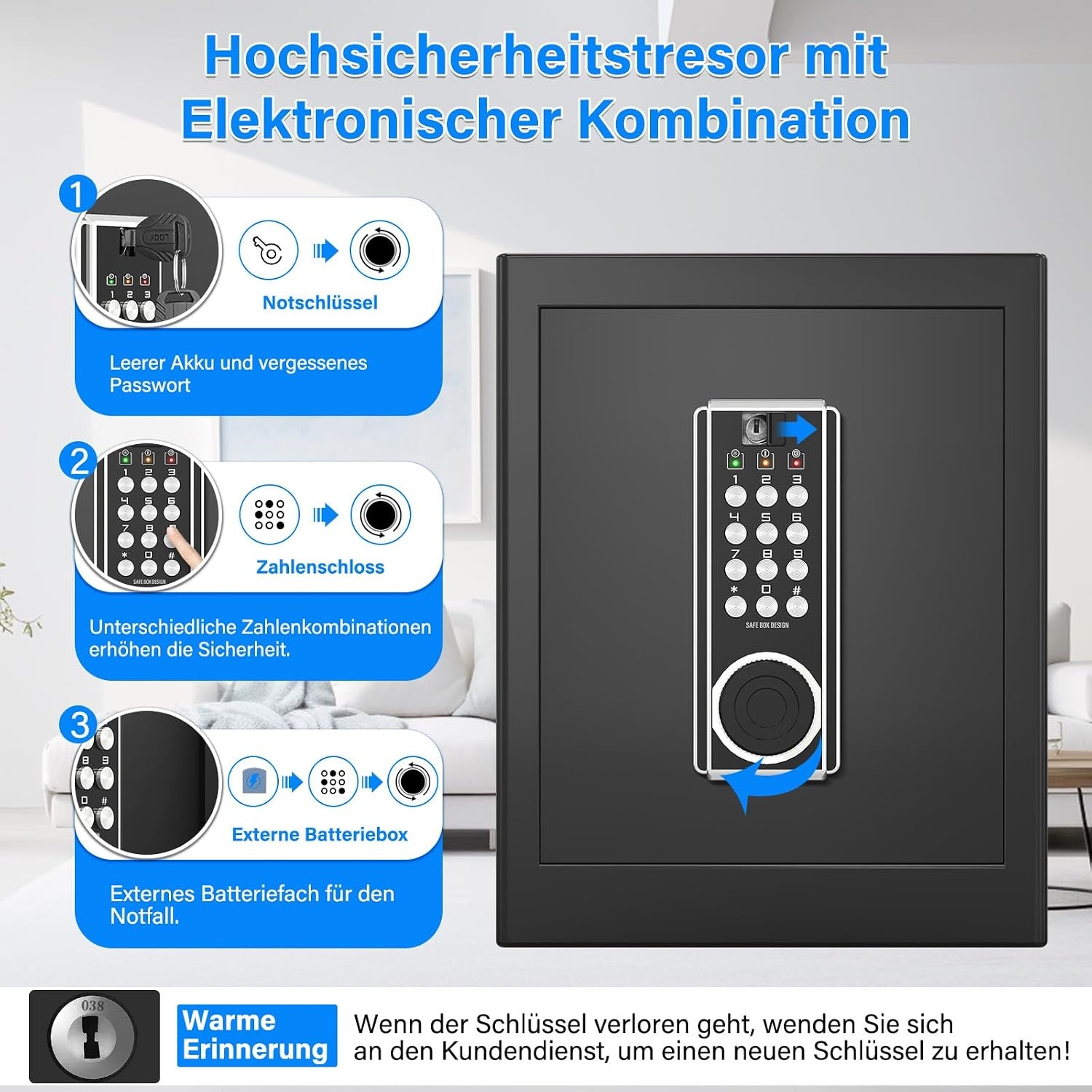 Elektronische Kluis 45L Vuurvast Waterdicht met 54% Korting