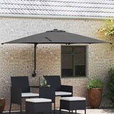 vidaXL Tuinparasol Antraciet 248,5 x 247,5 x 160 cm Polyester/Staal - 35% Korting