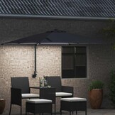 vidaXL Tuinparasol Antraciet 248,5 x 247,5 x 160 cm Polyester/Staal - 35% Korting