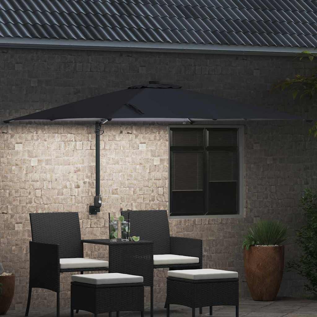 vidaXL Tuinparasol Antraciet 248,5 x 247,5 x 160 cm Polyester/Staal - 35% Korting