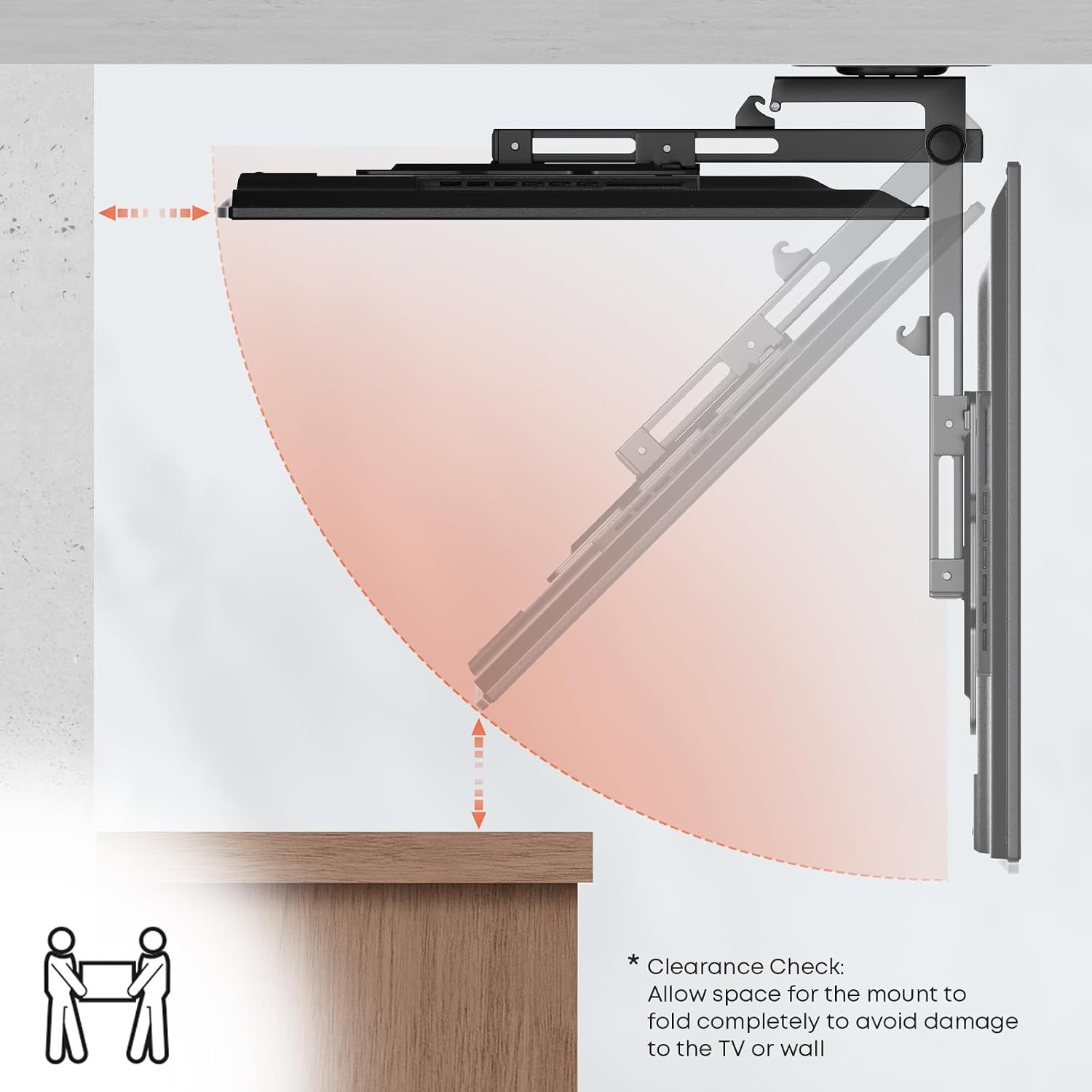 TV Plafondbeugel 23-55" Zwart - 33% Korting