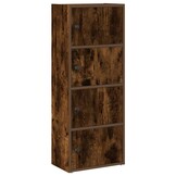Boekenkast 40x24x102 cm Bewerkt Hout Gerookt Eiken - 59% Korting