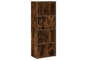 Boekenkast 40x24x102 cm Bewerkt Hout Gerookt Eiken - 59% Korting