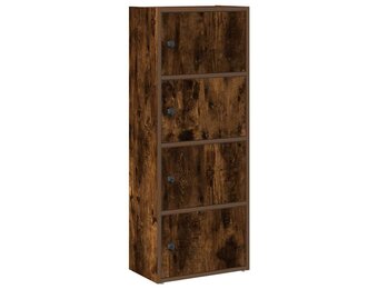 Boekenkast 40x24x102 cm Bewerkt Hout Gerookt Eiken - 59% Korting