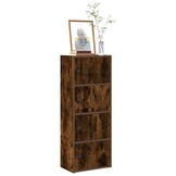 Boekenkast 40x24x102 cm Bewerkt Hout Gerookt Eiken - 59% Korting