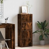 Boekenkast 40x24x102 cm Bewerkt Hout Gerookt Eiken - 59% Korting