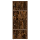 Boekenkast 40x24x102 cm Bewerkt Hout Gerookt Eiken - 59% Korting