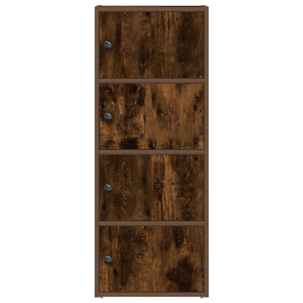 Boekenkast 40x24x102 cm Bewerkt Hout Gerookt Eiken - 59% Korting