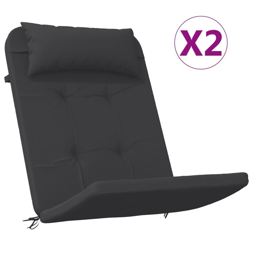 VidaXL Adirondack Stoelkussens 2 stuks Oxford Stof Zwart - 34% Korting