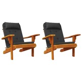 VidaXL Adirondack Stoelkussens 2 stuks Oxford Stof Zwart - 34% Korting