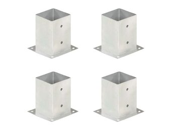 vidaXL Paalankers (4 stuks) 101 mm Gegalvaniseerd Metaal - 58% Korting