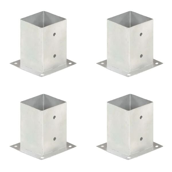 vidaXL Paalankers (4 stuks) 101 mm Gegalvaniseerd Metaal - 58% Korting