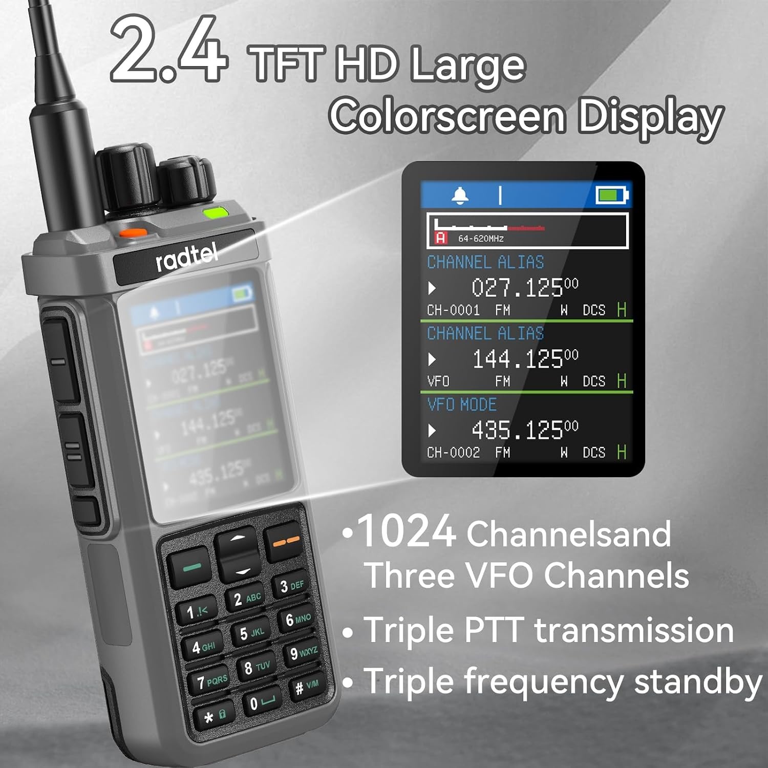 Radtel RT-880 10W Portofoon - 1024 Kanalen & Shortwave Antenne - 29% Korting