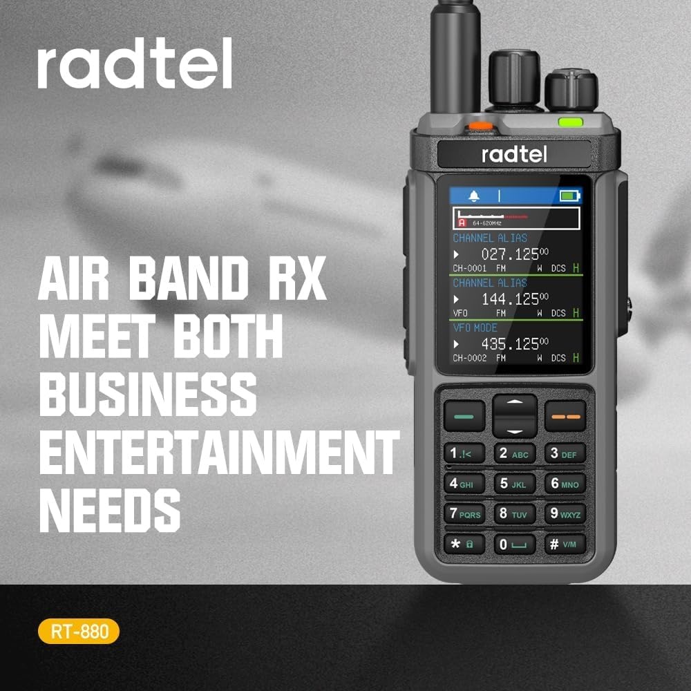 Radtel RT-880 10W Portofoon - 1024 Kanalen & Shortwave Antenne - 29% Korting