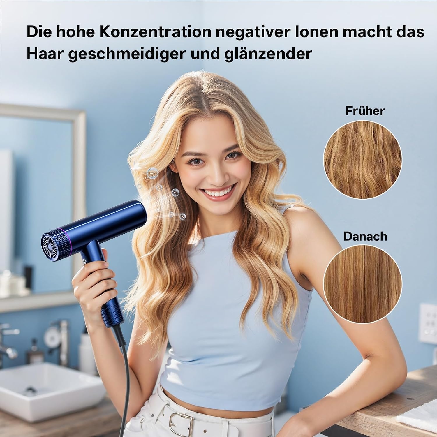 Krachtige Inklapbare Reisföhn 1700W met Ionentechnologie - 34% Korting