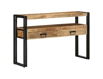 VidaXL Wandtafel Lade Bruin 120x33x75 cm Massief Mangohout (60% Korting)