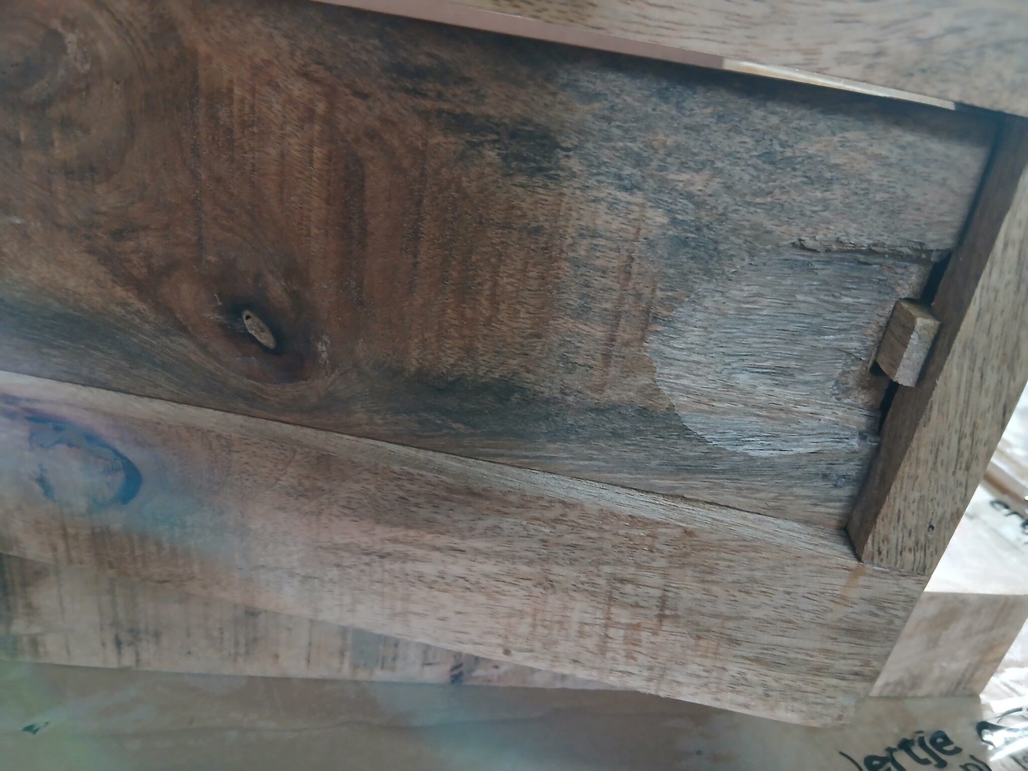 VidaXL Wandtafel Lade Bruin 120x33x75 cm Massief Mangohout (60% Korting)