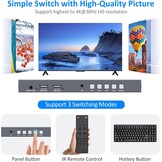 HDMI Quad Multiviewer KVM-switch 4-poorts 4K 30Hz - Deel 4 apparaten op 1 monitor met 34% korting