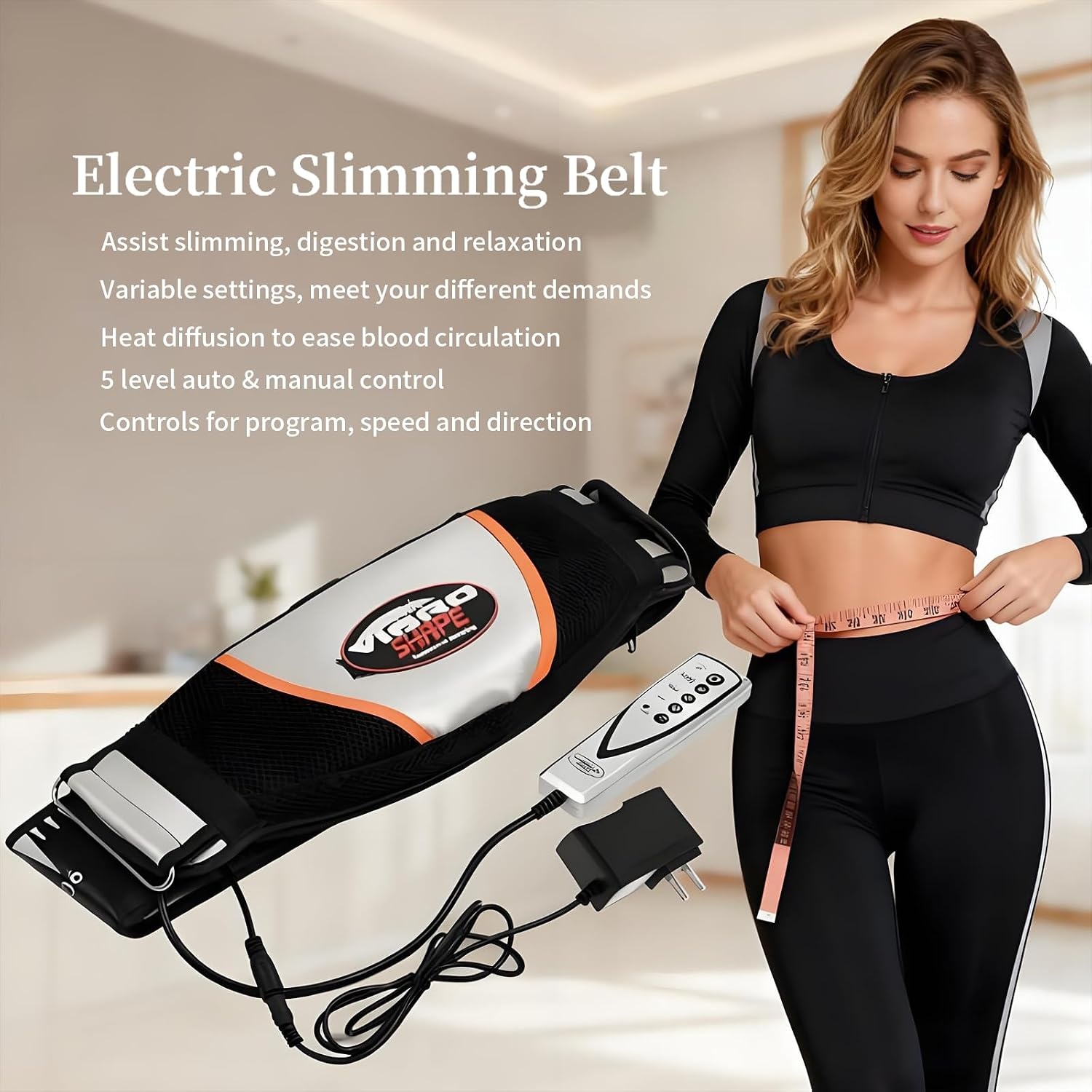 Verwarmende Vibratiemassageband - Taille & Buik Trainer (34% Korting)