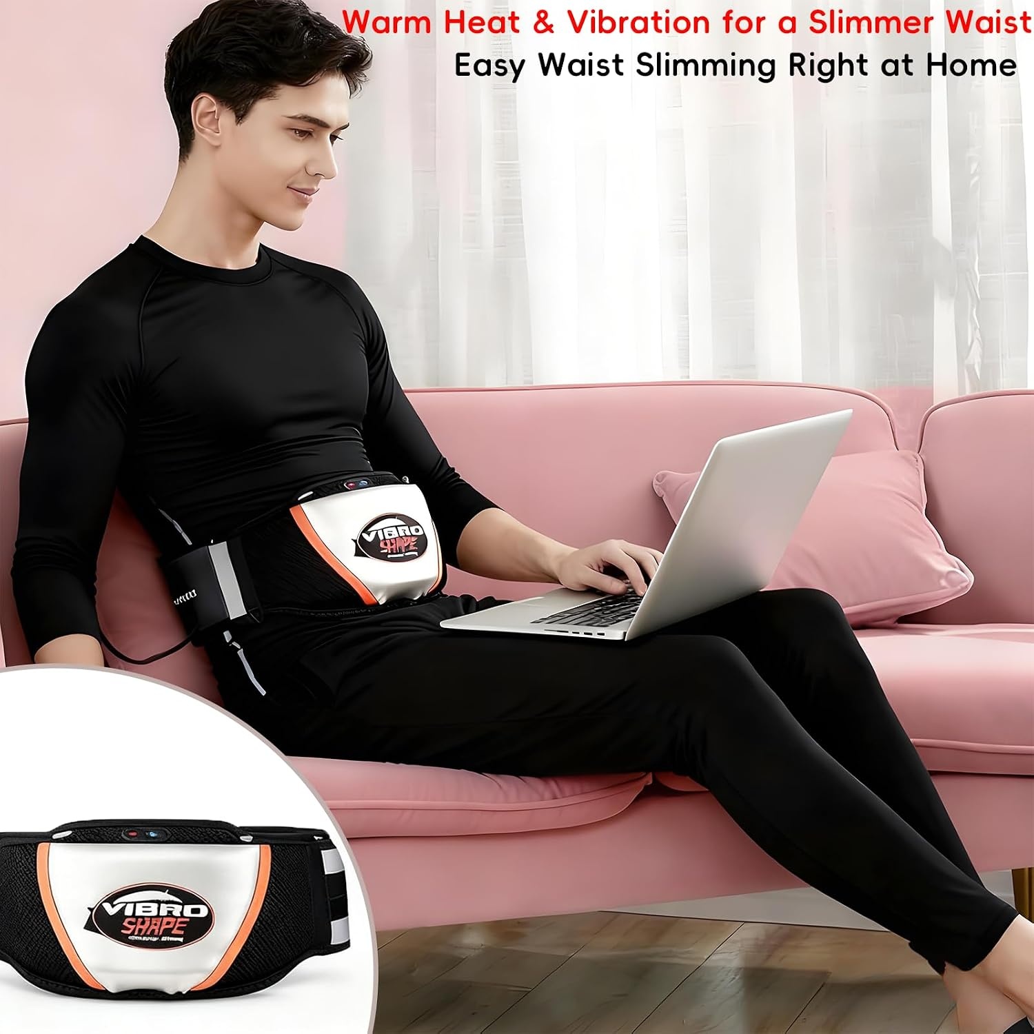 Verwarmende Vibratiemassageband - Taille & Buik Trainer (34% Korting)