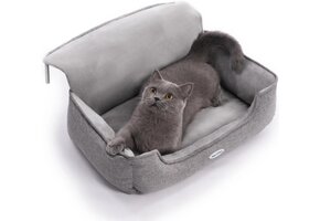 Kattenmand voor radiator Grijs L 65x36x27 cm - 33% Korting