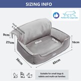 Kattenmand voor radiator | Maat L 65x36x27 cm | Grijs | Ruim & Warm voor grote katten | Stevig stalen frame met verstelbare haken