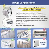 Kattenmand voor radiator | Maat L 65x36x27 cm | Grijs | Ruim & Warm voor grote katten | Stevig stalen frame met verstelbare haken