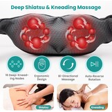 Shiatsu Nek- en Rugmassageapparaat met Warmte - 34% Korting