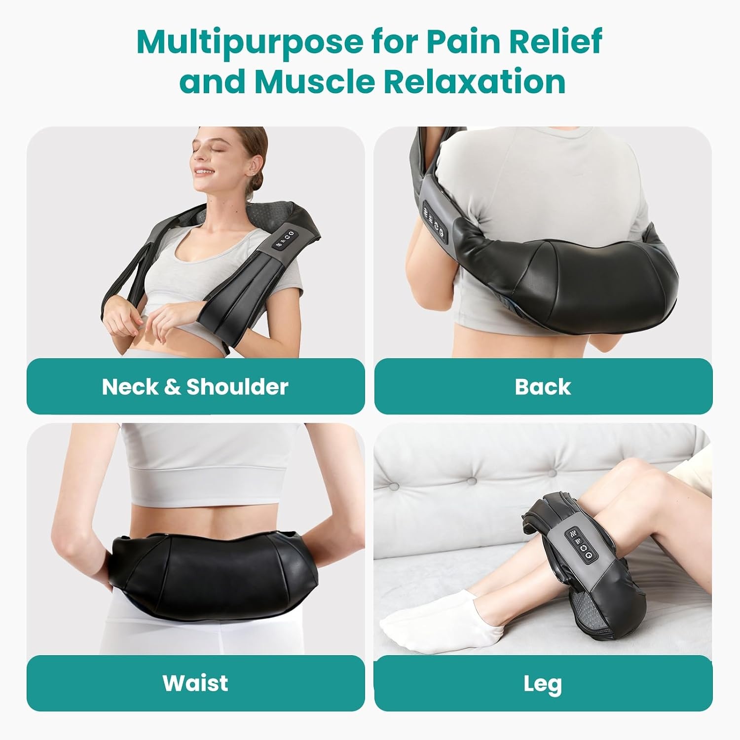 Shiatsu Nek- en Rugmassageapparaat met Warmte - 34% Korting