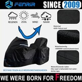 FENRIR Motorhoes Zwart - Weerbestendig & Hittebestendig - 230x100x143,2 cm