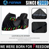 FENRIR Motorhoes Zwart - Weerbestendig & Hittebestendig - 230x100x143,2 cm