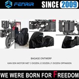FENRIR Motorhoes Zwart - Weerbestendig & Hittebestendig - 230x100x143,2 cm
