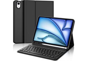 Hoes met Afneembaar Italiaans QWERTY Toetsenbord voor iPad Air 11" (M2) 2024 - Zwart (74% Korting!)