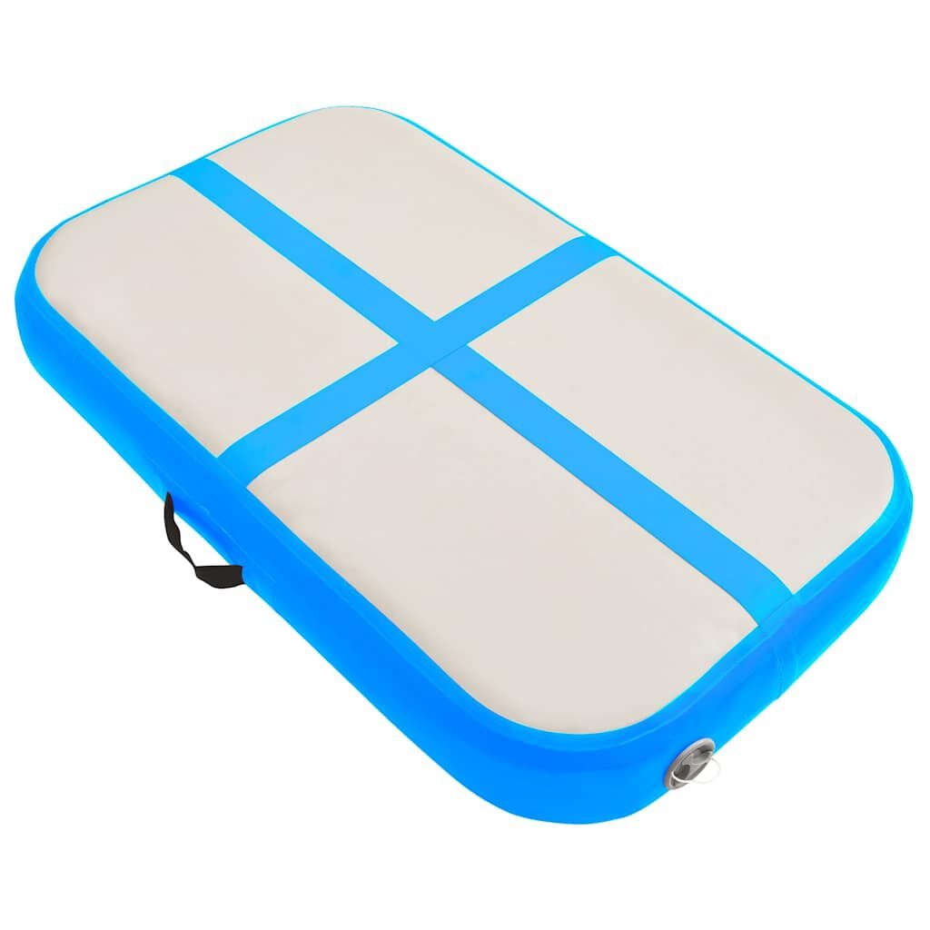 Opblaasbare Gymnastiekmat met Pomp - 60x100x20 cm Blauw - 59% Korting