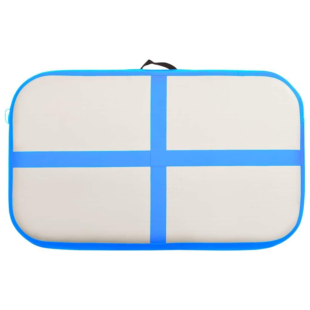 Opblaasbare Gymnastiekmat met Pomp - 60x100x20 cm Blauw - 59% Korting