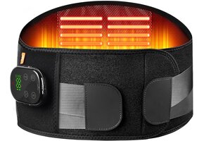 Verwarmde Rugband met Massage - 7 Warmte-/Massagestanden - Zwart - 33% Korting
