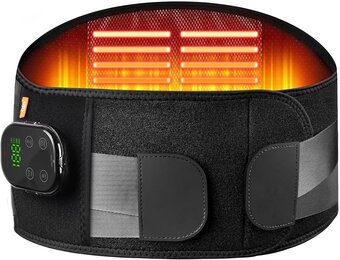 Verwarmde Rugband met Massage - 7 Warmte-/Massagestanden - Zwart - 33% Korting