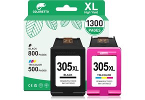 HP 305 XL Inktcartridges Zwart & Kleur - 33% Korting