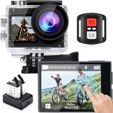 Icefox 4K Action Camera (Zwart) - Waterdicht tot 30m met WiFi & 29% Korting