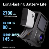 Icefox 4K Action Camera (Zwart) - Waterdicht tot 30m met WiFi & 29% Korting