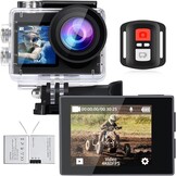 Icefox 4K Action Camera (Zwart) - Waterdicht tot 30m met WiFi & 29% Korting