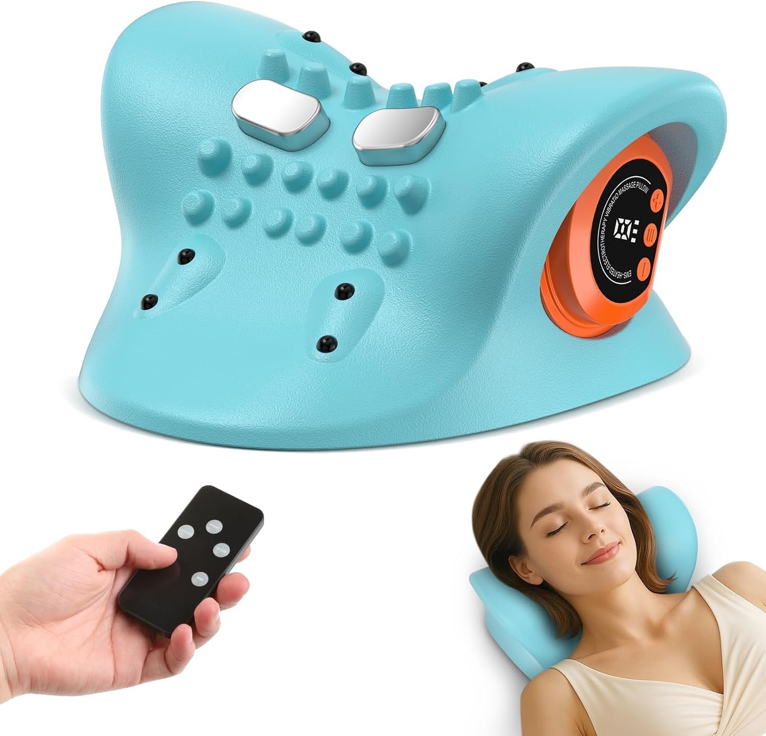 Draagbaar Nekmassageapparaat met Warmte & 3 Modi - 33% Korting