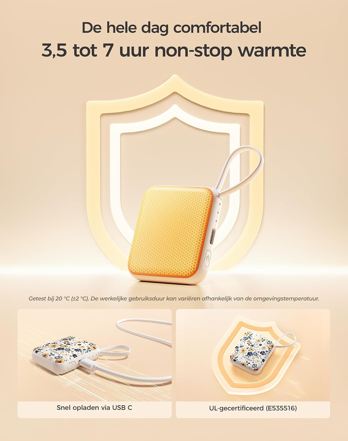 Oplaadbare Handwarmers Set (2 stuks) - Snel Warm & Ultradun - 28% Korting