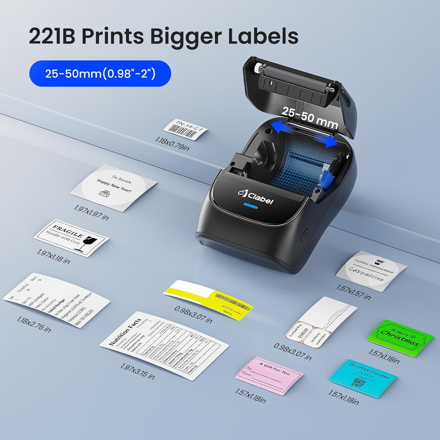 Draagbare Mini Etikettenprinter met Bluetooth - 34% Korting!