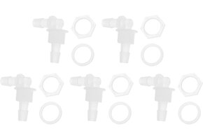 Haakse Slangtule 90 Graden 3/8 inch - PP-kunststof - Transparant - 31% Korting