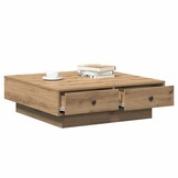 Salontafel Artisan Eiken 90x90x28 cm - 35% Korting