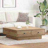Salontafel Artisan Eiken 90x90x28 cm - 35% Korting