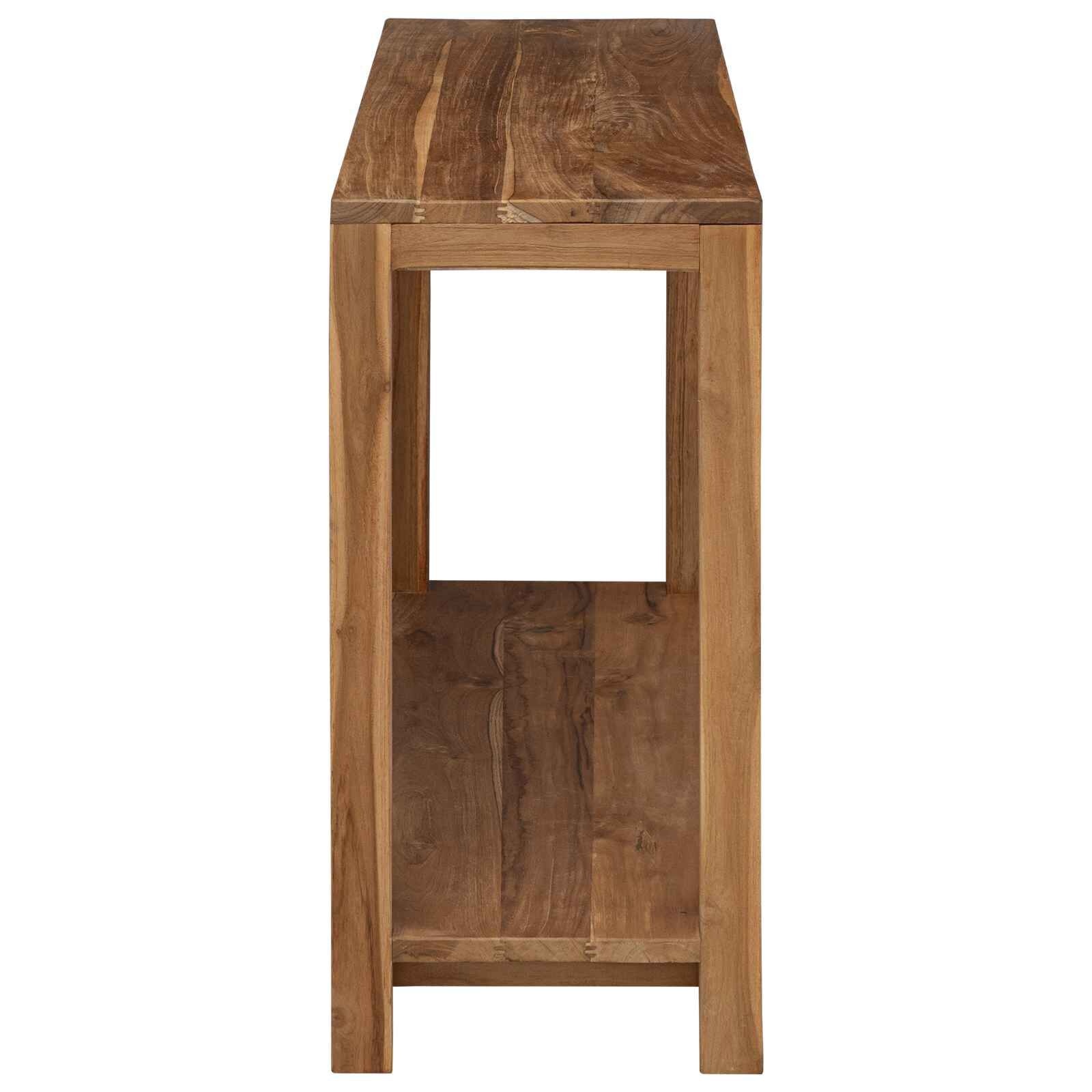 VidaXL Wandtafel Massief Teakhout Naturel 110x35x75 cm - 35% Korting