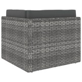vidaXL Hoekbank Poly Rattan Grijs - 54% Korting