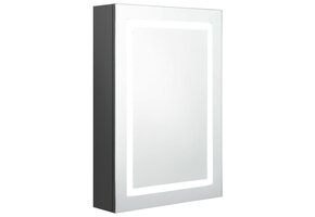 Badkamerkast met spiegel & LED, 50x13x70 cm grijs - 35% Korting